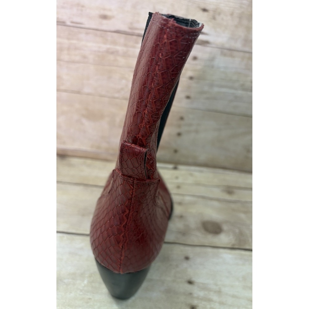 Ladies‎ MATISSE Keith Snakeskin Boots Red,  Size 9.5, Excellent Condition - Picture 6 of 12
